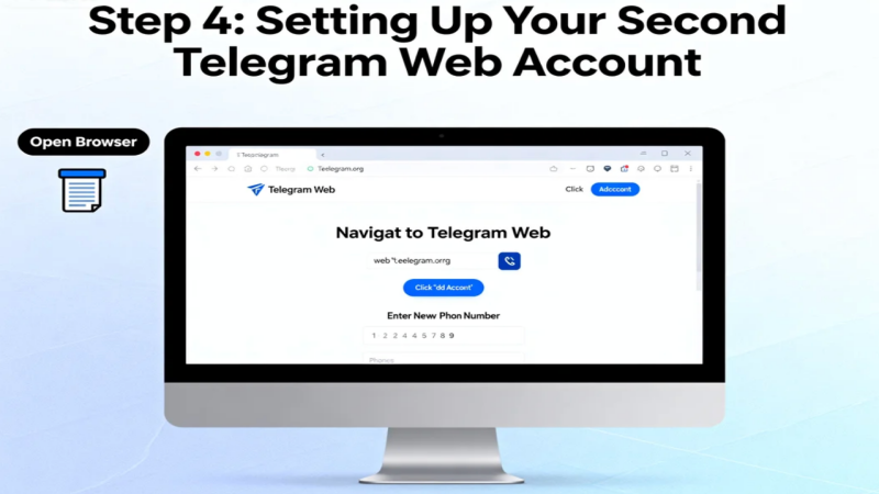 Step 4: Setting Up Your Second Telegram Web Account
