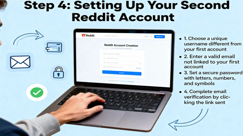 Step 4: Setting Up Your Second Reddit Account
